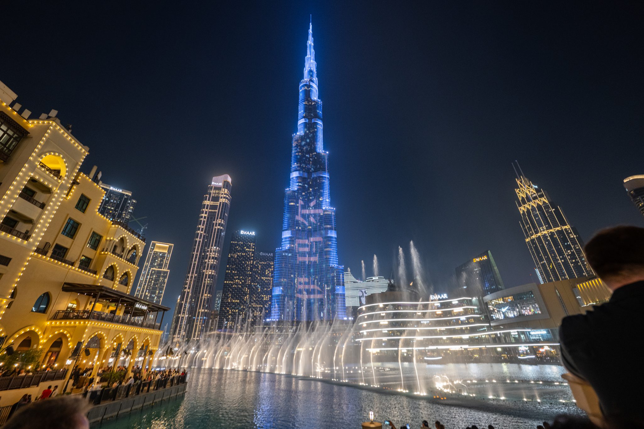 Dubai cityscape after sunset